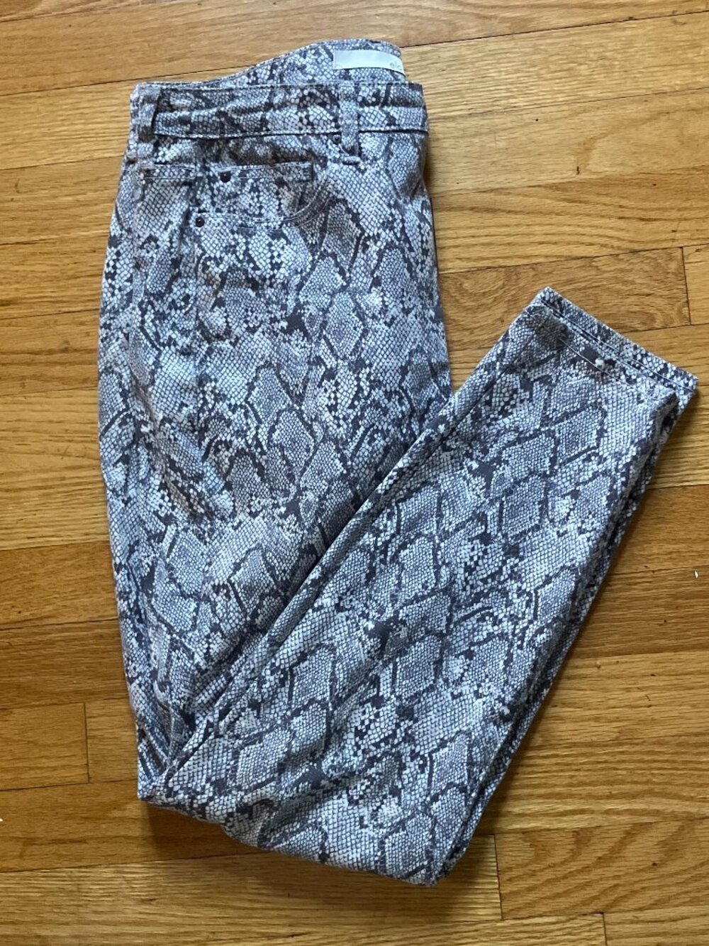 Reptile Print Denim Jeans